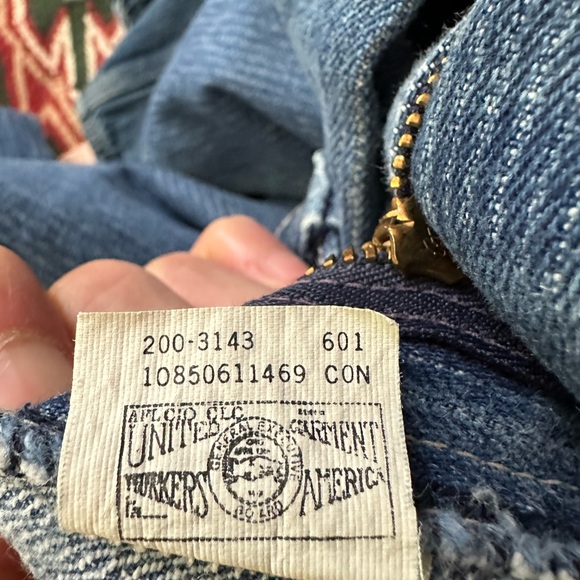 Lee Vintage Pinstripe Denim Jeans Made in USA Union Made - Picture 7 of 9